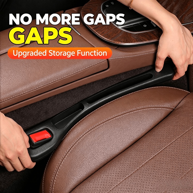Phone Accessories For Car - แผ่นปิดช่องว่างเบาะรถยนต์ ป้องกันการรั่วซึม ช่องเก็บของข้างเบาะอเนกประสงค์ ที่วางโทรศัพท์และกระเป๋าสตางค์ อุปกรณ์เสริมในรถยนต์แบบสากล