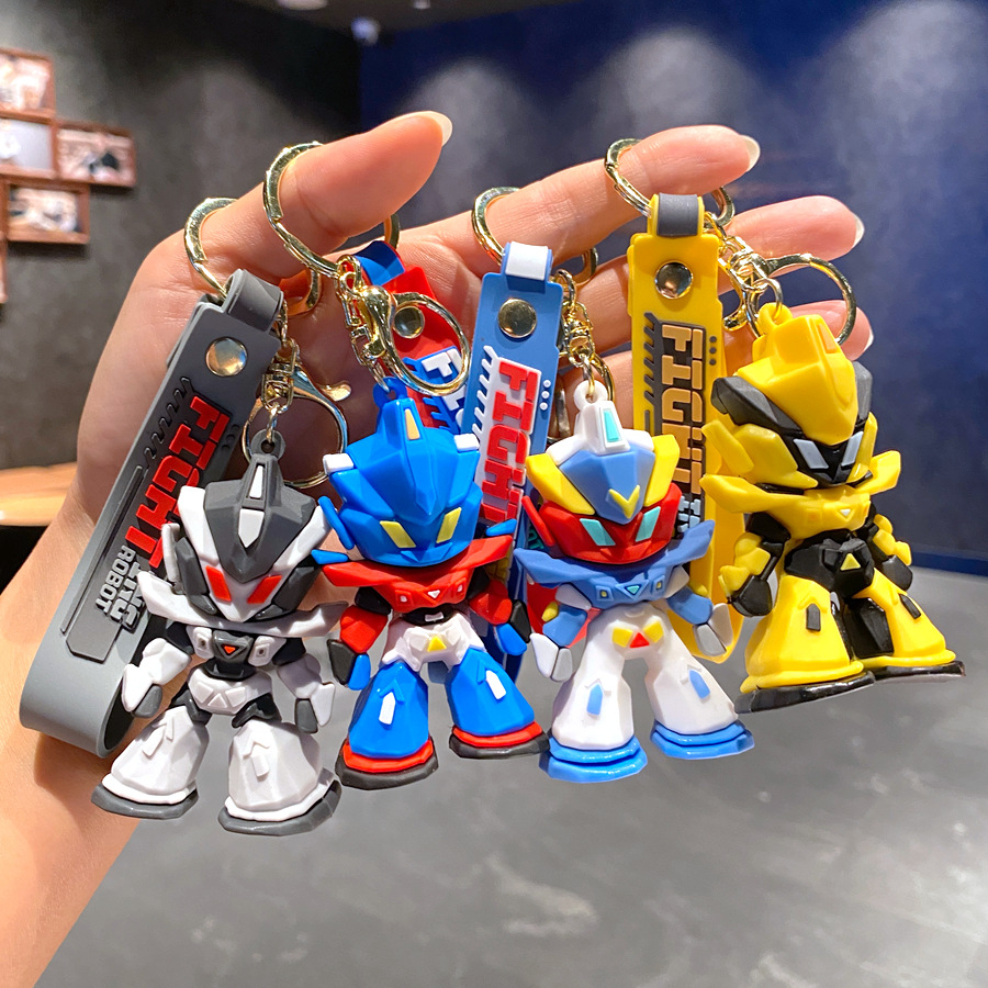 Phone Accessories For Car - พวงกุญแจกันดั้มลายการ์ตูนเท่ๆ แบบใหม่ 1/4 ชิ้น หุ่นยนต์ต่อสู้ 3