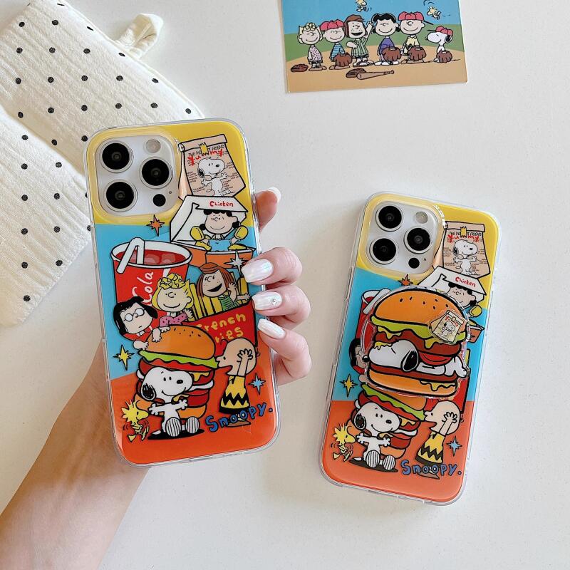 Phone Accessories Box Set - เคสโทรศัพท์ลายการ์ตูนสนูปปี้แบบแม่เหล็กตั้งได้ รุ่นใหม่ ป้องกันการตกกระแทก สำหรับ iPhone 17
