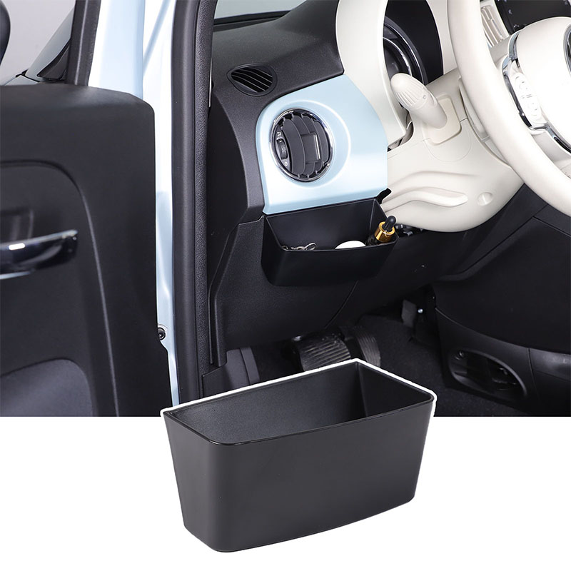 Phone Accessories For Car - กล่องเก็บของอเนกประสงค์สำหรับรถยนต์ Fiat 500 ปี 2010-2026 วางบนคอนโซลหน้ารถ