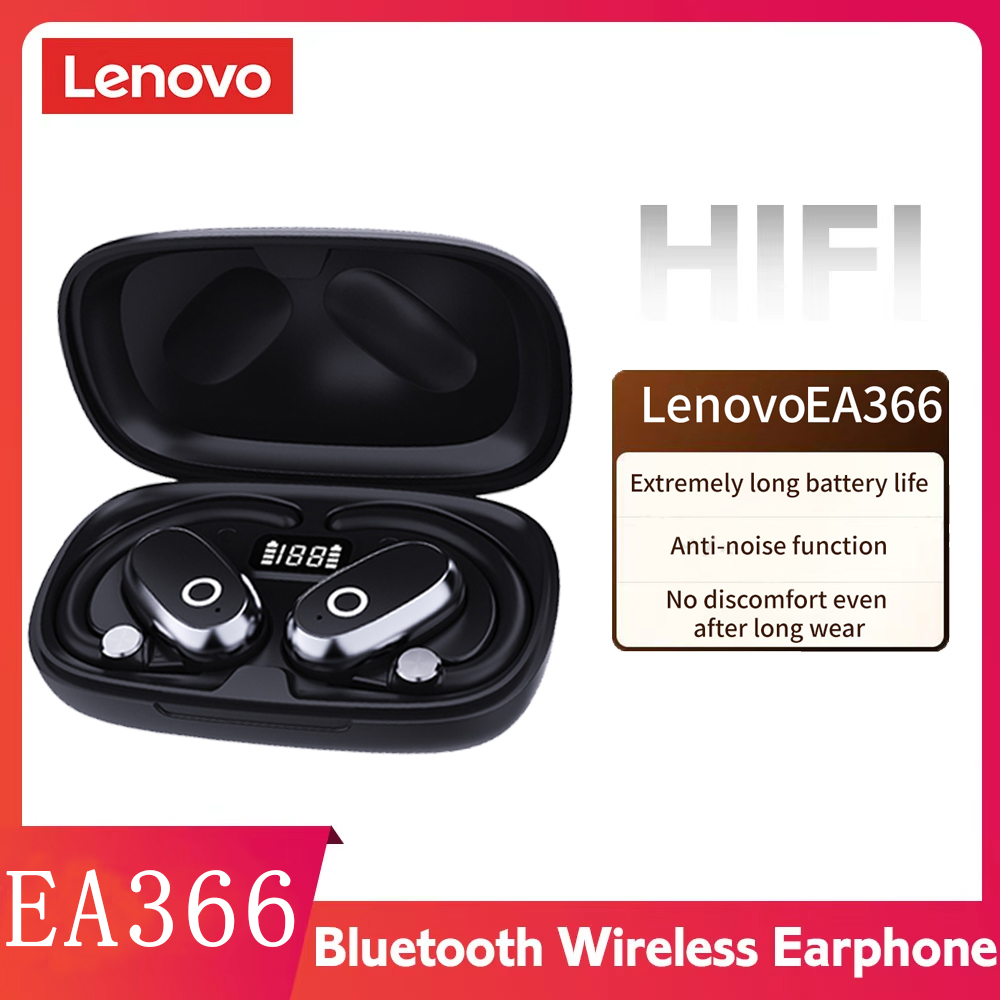 Phone Accessories Amazon - เลอโนโว EA366 หูฟังไร้สายแบบเปิดหู Hi-Res พร้อม SBC