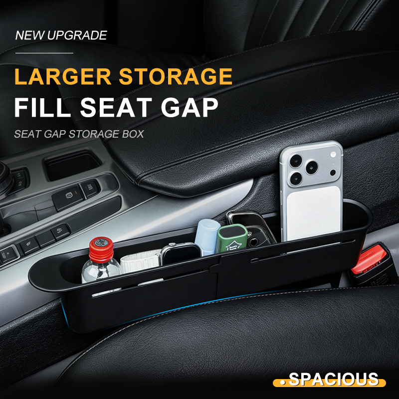 Phone Accessories For Car - กล่องเก็บของอเนกประสงค์สำหรับช่องว่างเบาะรถยนต์ ABS ปรับได้ อุปกรณ์จัดระเบียบช่องว่างในรถยนต์ สำหรับใส่โทรศัพท์ กุญแจ