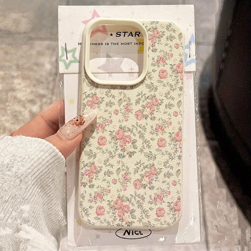 Xo Phone Accessories - เคสโทรศัพท์ลายดอกไม้สีขาวน่ารักสำหรับ iPhone 17 Pro Max 16