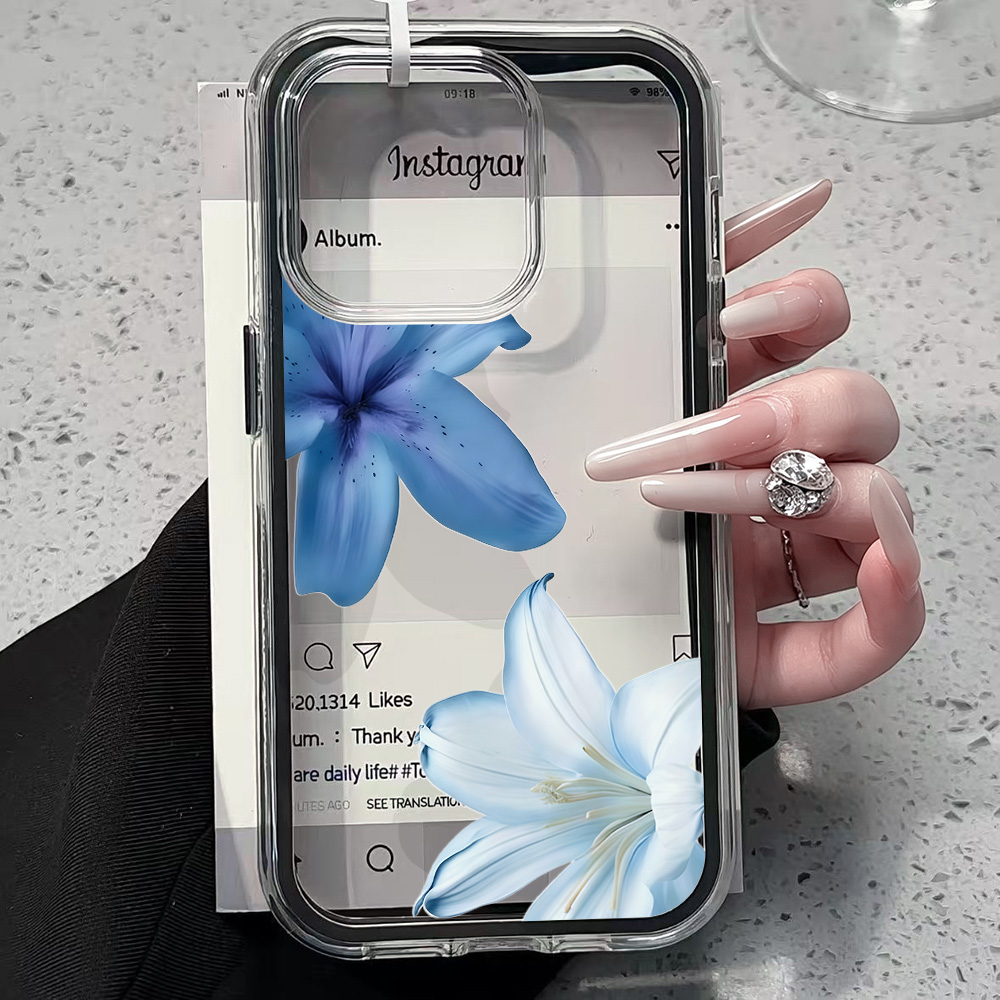 เคสโทรศัพท์ใสลายดอกลิลลี่สีฟ้า - Xo Phone Accessories บทวิจารณ์และราคา