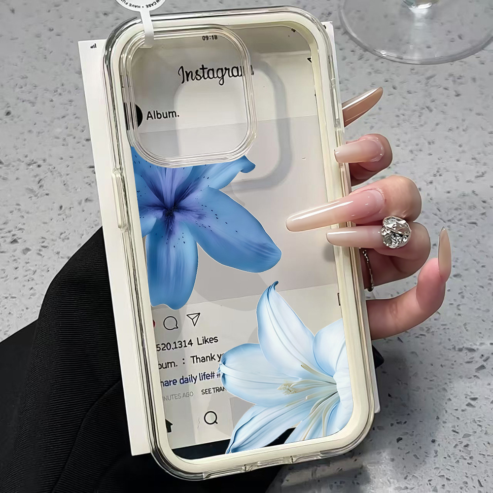 เคสโทรศัพท์ใสลายดอกลิลลี่สีฟ้า - Xo Phone Accessories บทวิจารณ์และราคา