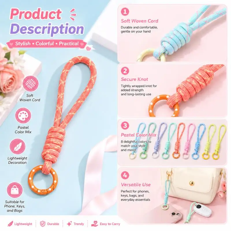 พวงกุญแจถักมือสำหรับโทรศัพท์มื - Phone Accessories For Car บทวิจารณ์และราคา