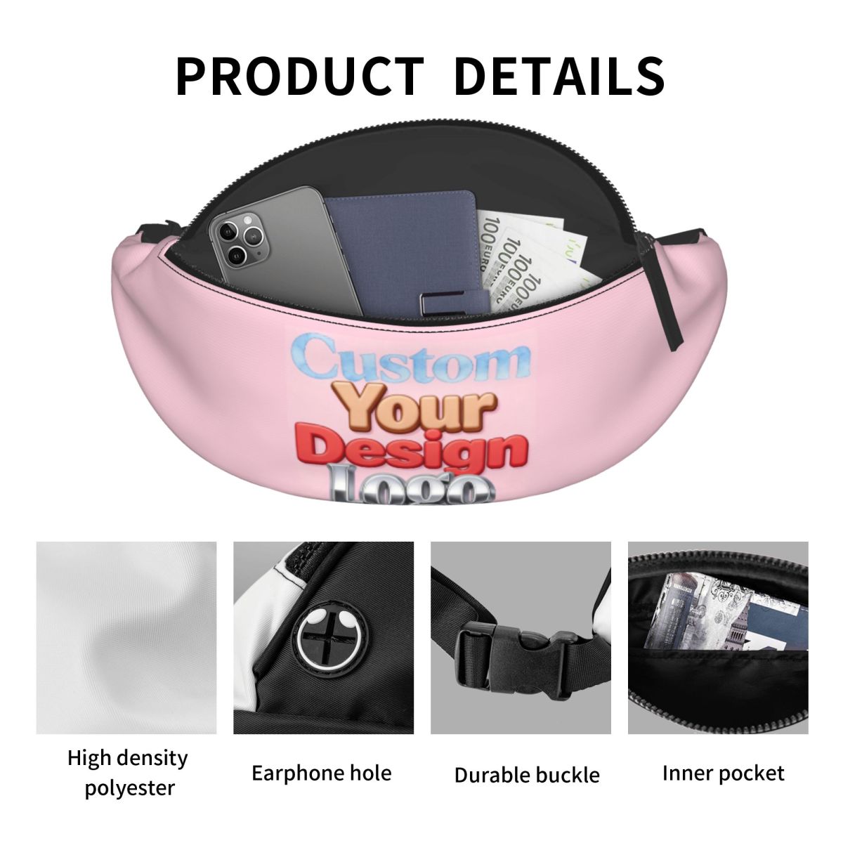 กระเป๋าคาดเอวแบบมีโลโก้ตามสั่ง - Phone Accessories Logo Design บทวิจารณ์และราคา