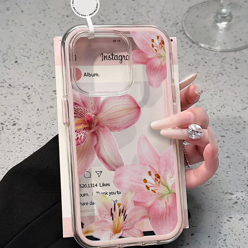 เคสโทรศัพท์ใสลายดอกลิลลี่สีชมพ - Xo Phone Accessories บทวิจารณ์และราคา