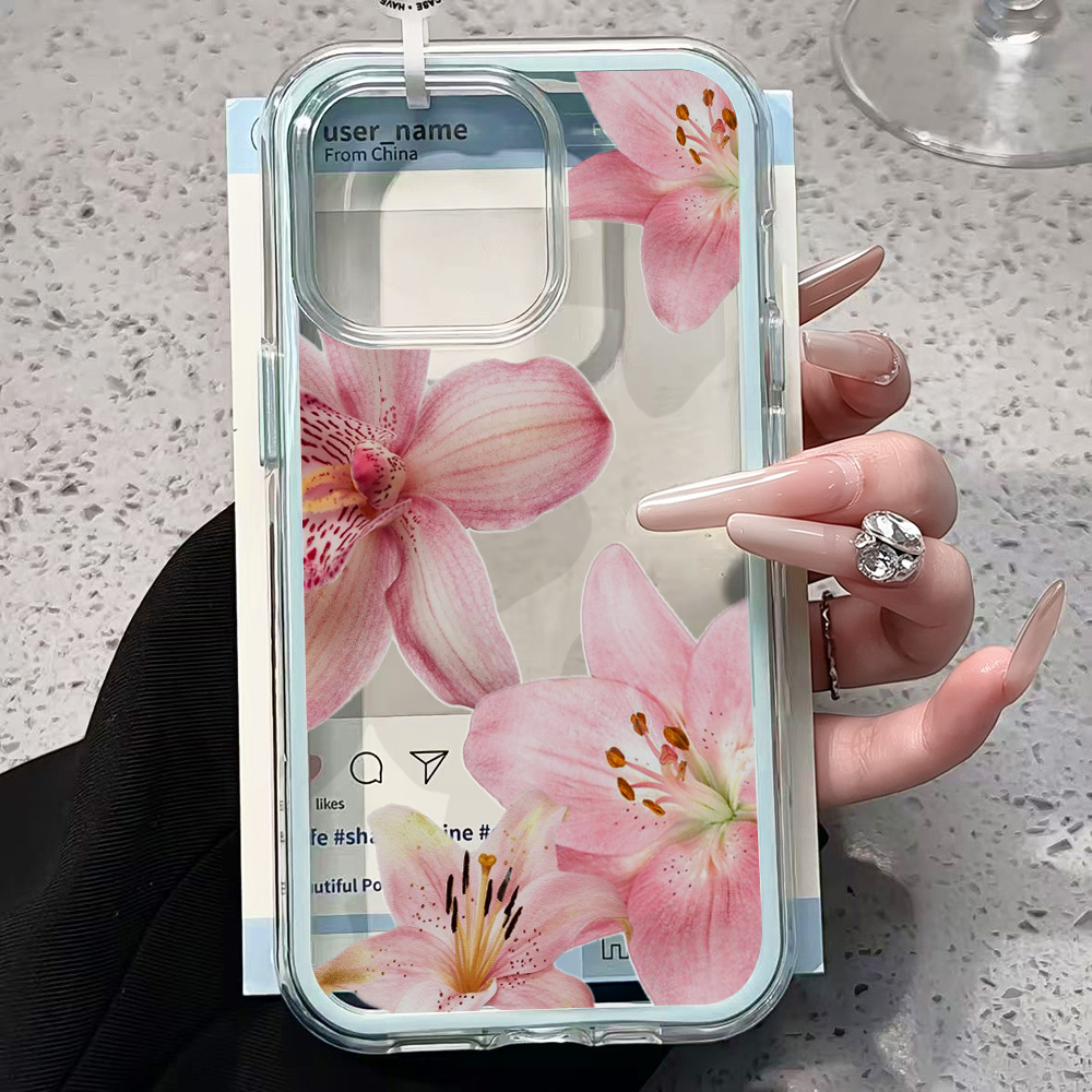 เคสโทรศัพท์ใสลายดอกลิลลี่สีชมพ - Xo Phone Accessories บทวิจารณ์และราคา
